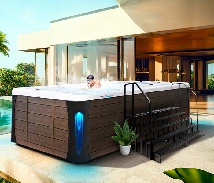 Calspas hot tub being used in a family setting - Sedona